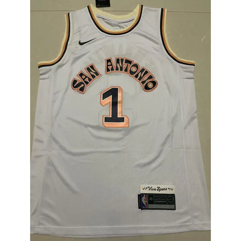 Camiseta Victor Wembanyama #1 San Antonio Spurs Blanco