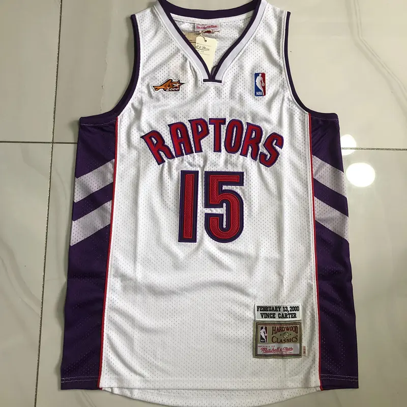 Camiseta Vince Carter #15 Toronto Raptors 2000 Blanco