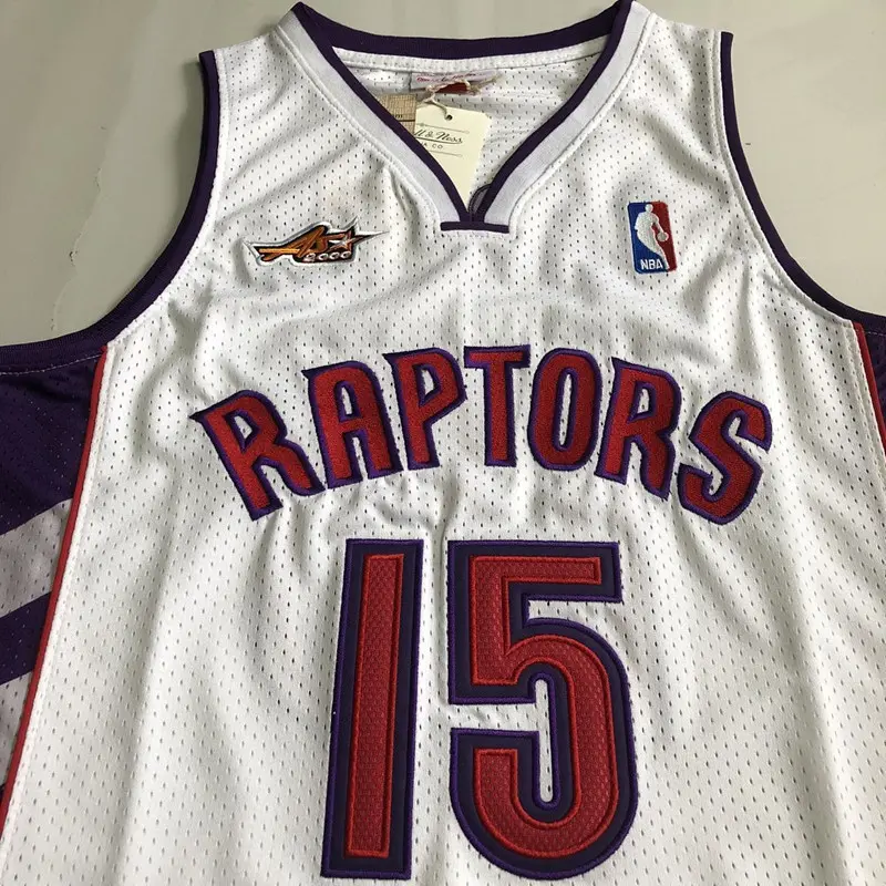 Camiseta Vince Carter #15 Toronto Raptors 2000 Blanco Camiseta Vince Carter #15 Toronto Raptors 2000 Blanco