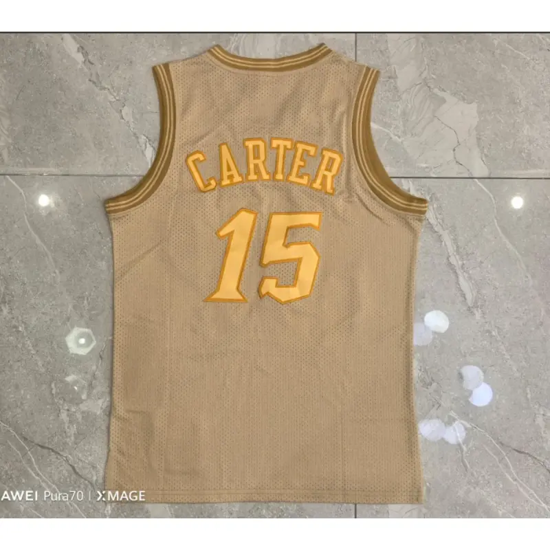 Camiseta Vince Carter #15 Toronto Raptors 1998-99 Oro Classic Edition Camiseta Vince Carter #15 Toronto Raptors 1998-99 Oro Classic Edition