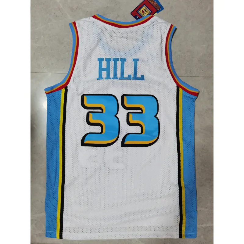 Camiseta Grant Hill #33 Detroit Pistons Blanco/Verde Retro Edition