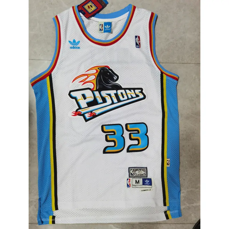 Camiseta Grant Hill #33 Detroit Pistons Blanco/Verde Retro Edition