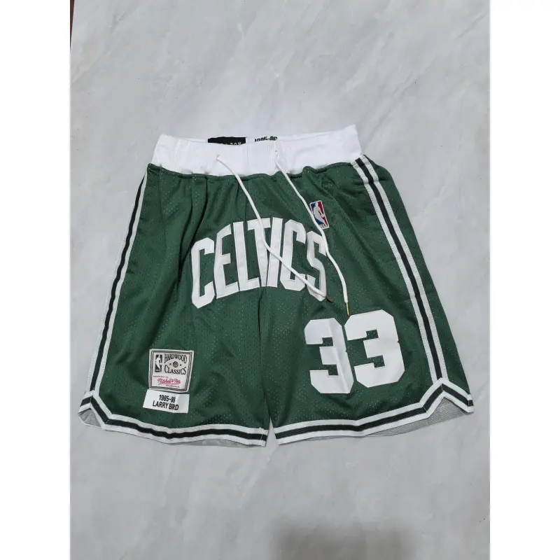 Pantalón Corto Larry Bird #33 Boston Celtics 1985-86 Verde Classic Edition