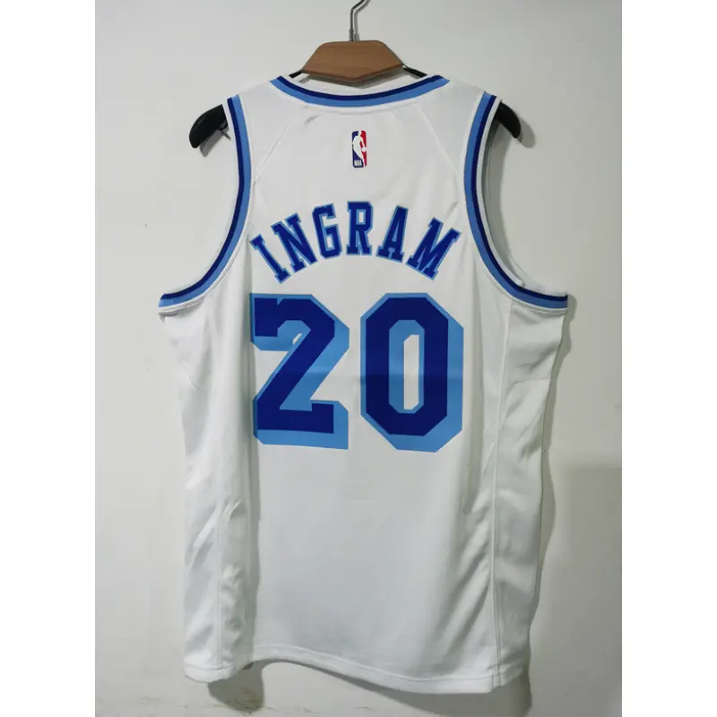 Camiseta Andre Ingram #20 Los Angeles Lakers Blanco Retro Swingman