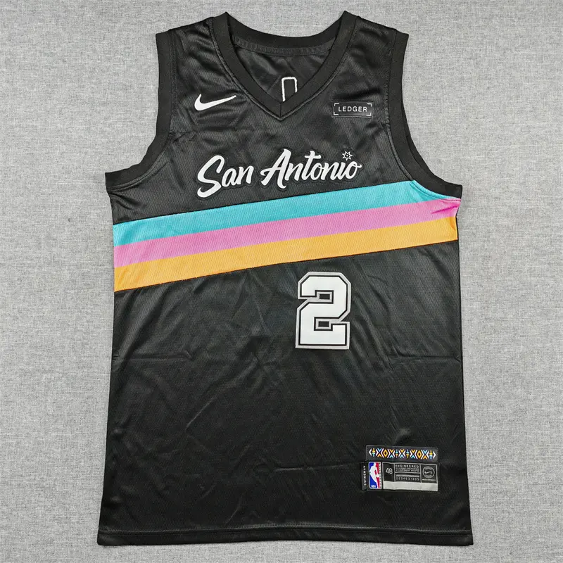 Camiseta Dylan Harper #2 San Antonio Spurs 2026 Negro City Edition