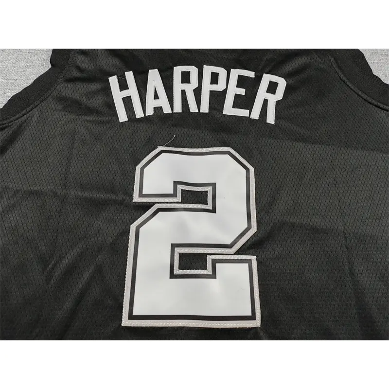 Camiseta Dylan Harper #2 San Antonio Spurs 2026 Negro City Edition