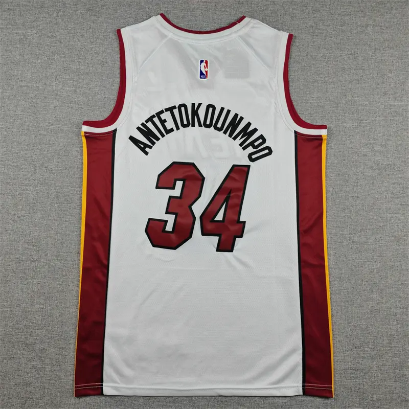 Camiseta Giannis Antetokounmpo #34 Miami Heat Blan..