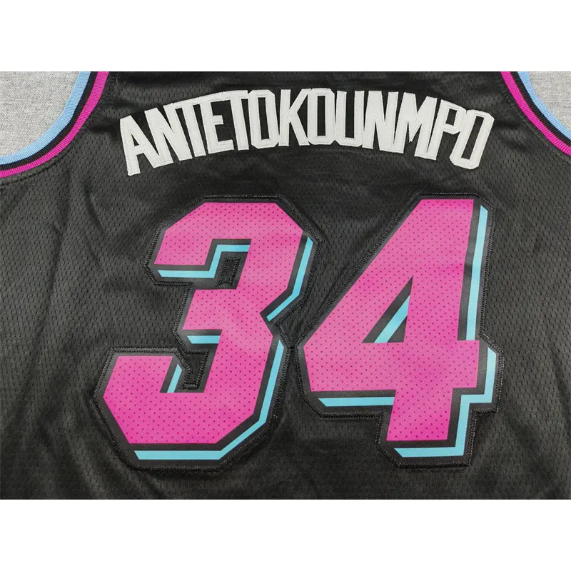 Camiseta Giannis Antetokounmpo #34 Miami Heat Negro City Edition