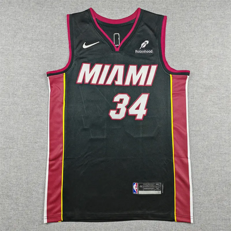 Camiseta Giannis Antetokounmpo #34 Miami Heat Negro Statement Edition