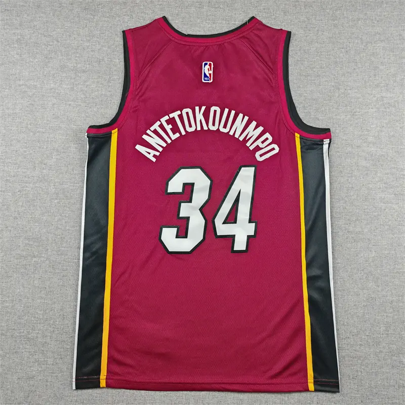Camiseta Giannis Antetokounmpo #34 Miami Heat Rojo..
