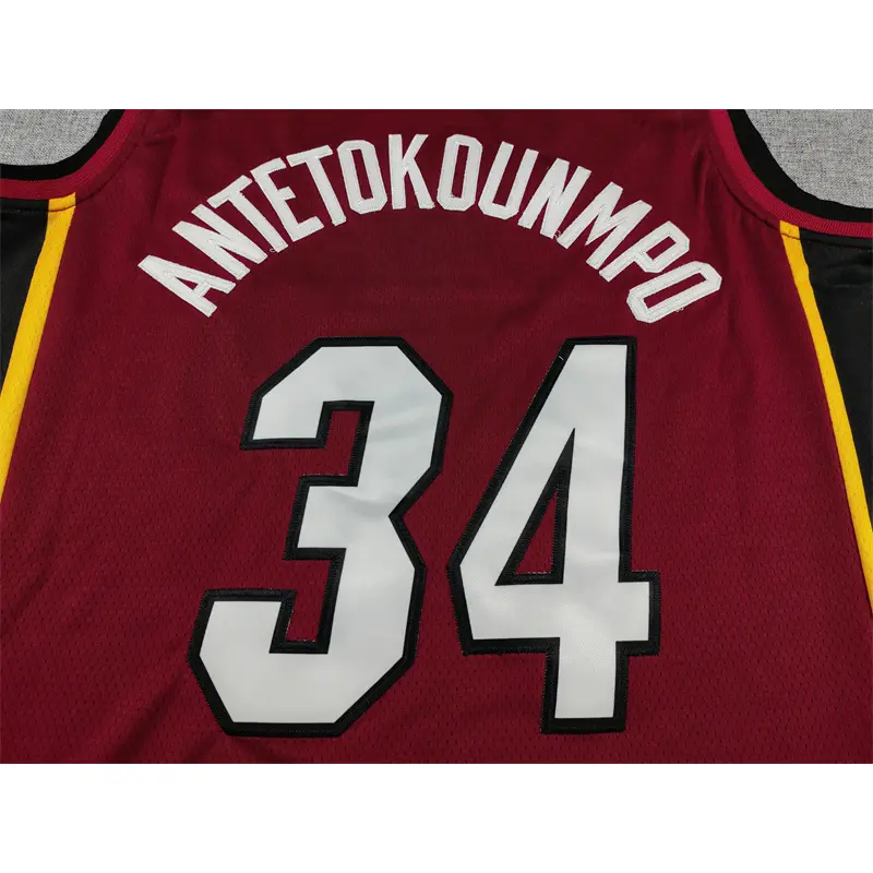 Camiseta Giannis Antetokounmpo #34 Miami Heat Rojo Statement Edition
