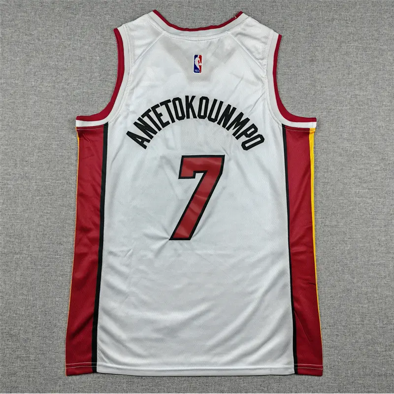 Camiseta Giannis Antetokounmpo #7 Miami Heat Blanc..