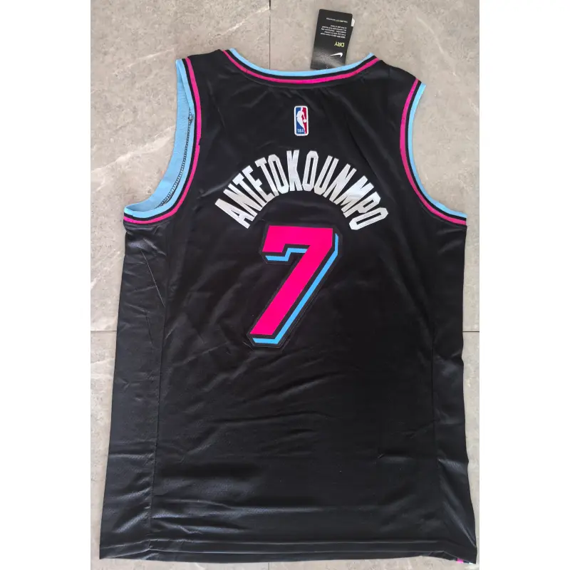 Camiseta Giannis Antetokounmpo #7 Miami Heat Negro..