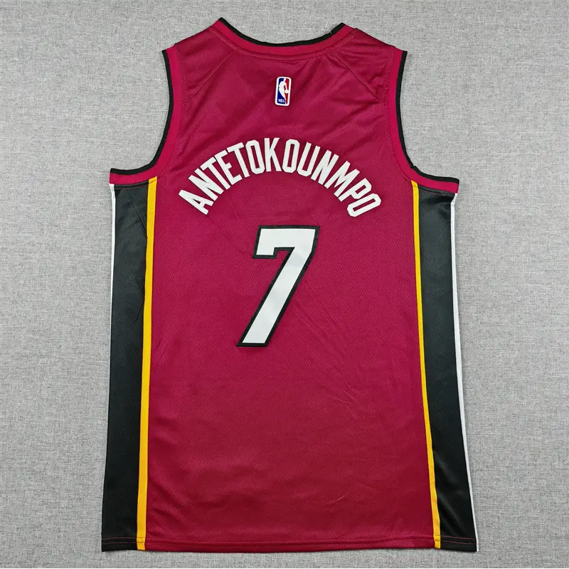 Camiseta Giannis Antetokounmpo #7 Miami Heat Rojo ..