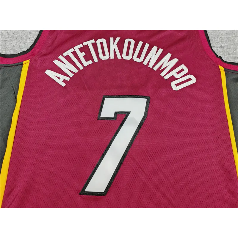 Camiseta Giannis Antetokounmpo #7 Miami Heat Rojo Statement Edition
