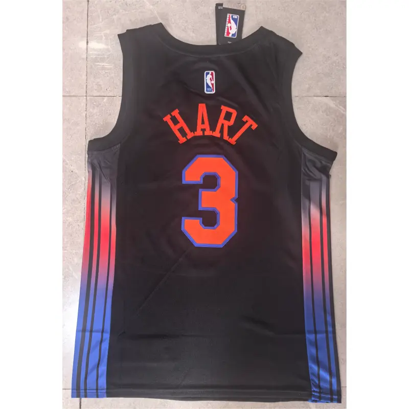 Camiseta Josh Hart #3 New York Knicks Negro City Edition