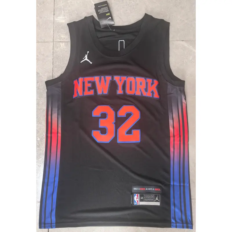 Camiseta Karl-Anthony Towns #32 New York Knicks Negro Statement Edition
