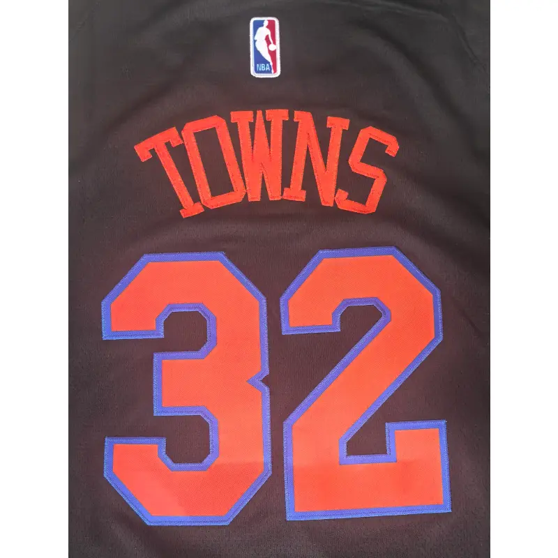 Camiseta Karl-Anthony Towns #32 New York Knicks Negro Statement Edition
