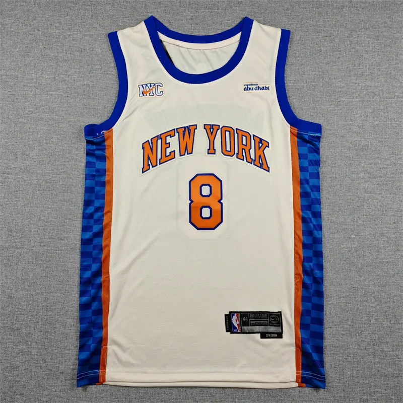 Camiseta OG Anunoby #8 New York Knicks 2026 Beige City Edition