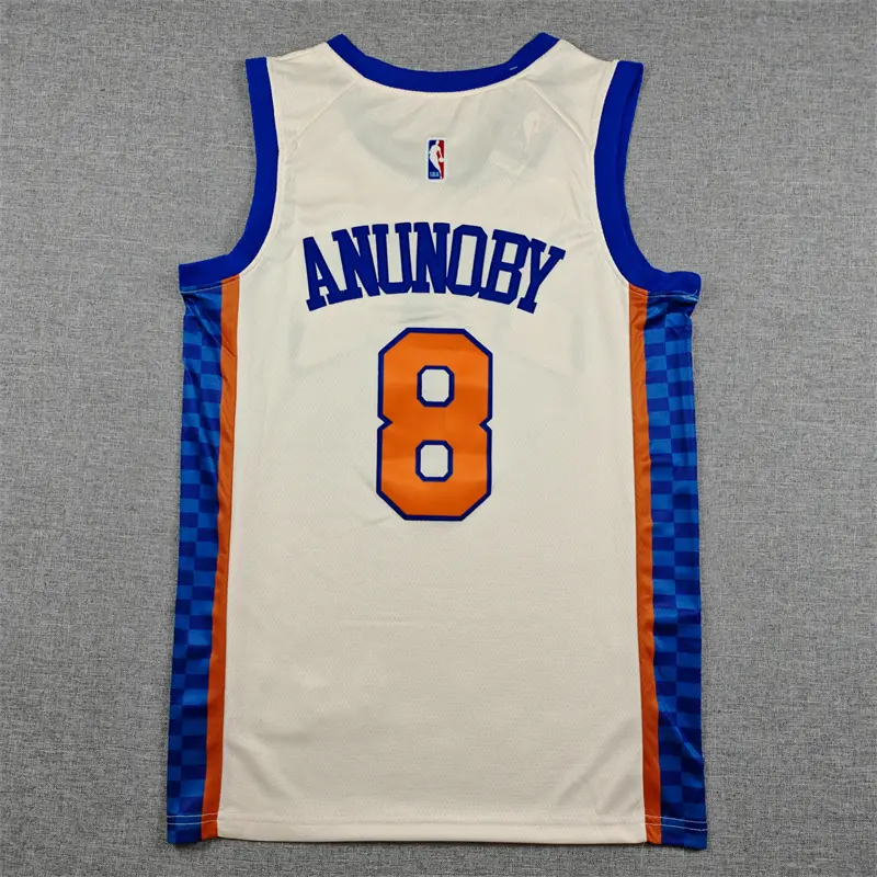 Camiseta OG Anunoby #8 New York Knicks 2026 Beige City Edition