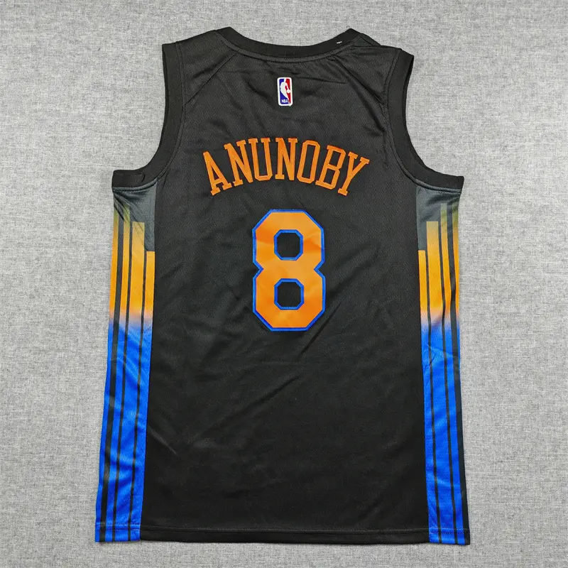 Camiseta OG Anunoby #8 New York Knicks 2026 Negro Statement Edition