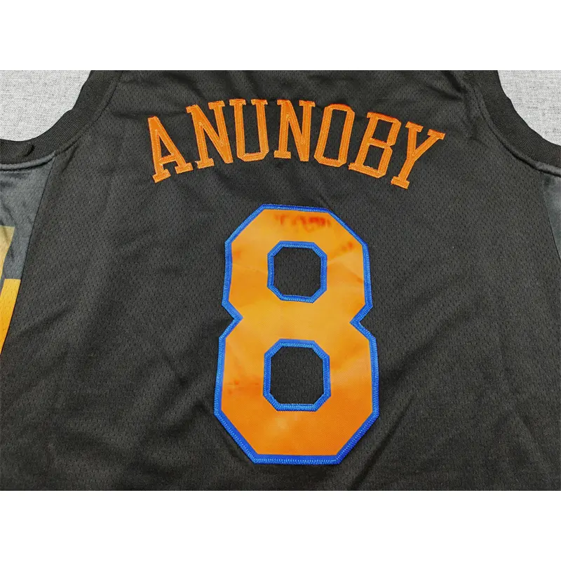 Camiseta OG Anunoby #8 New York Knicks 2026 Negro Statement Edition
