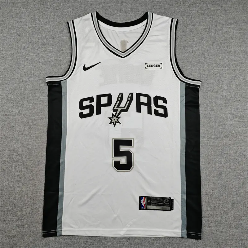 Camiseta Stephon Castle #5 San Antonio Spurs Blanco