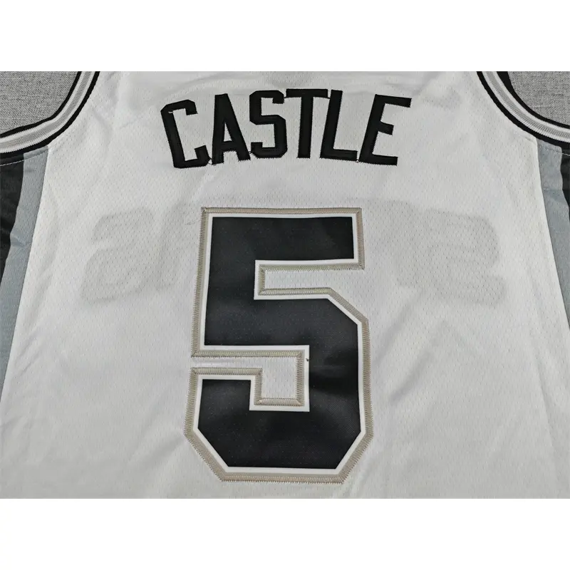 Camiseta Stephon Castle #5 San Antonio Spurs Blanco