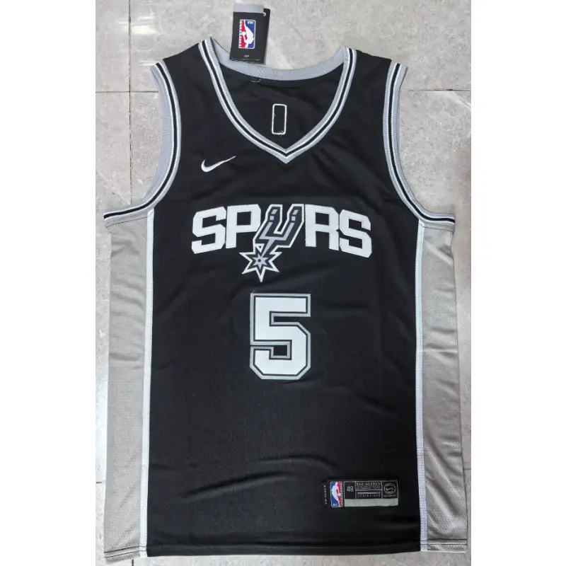 Camiseta Stephon Castle #5 San Antonio Spurs Negro