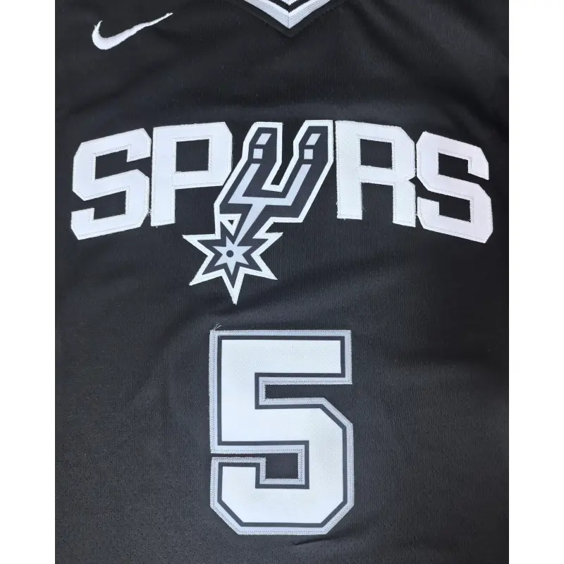 Camiseta Stephon Castle #5 San Antonio Spurs Negro