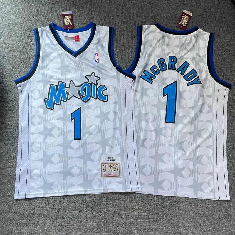 Camiseta Tracy McGrady #1 Orlando Magic 2000/01 Blanco Retro Niño