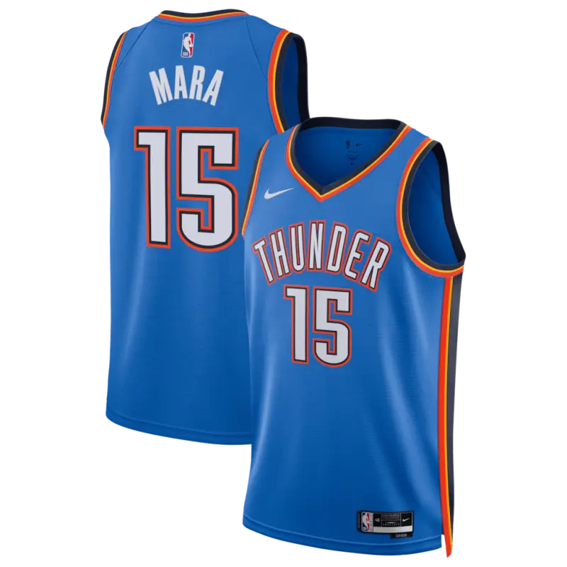 Camiseta Aleksa Avramović #15 Oklahoma City Thunder 2026 Azul Icon Edition