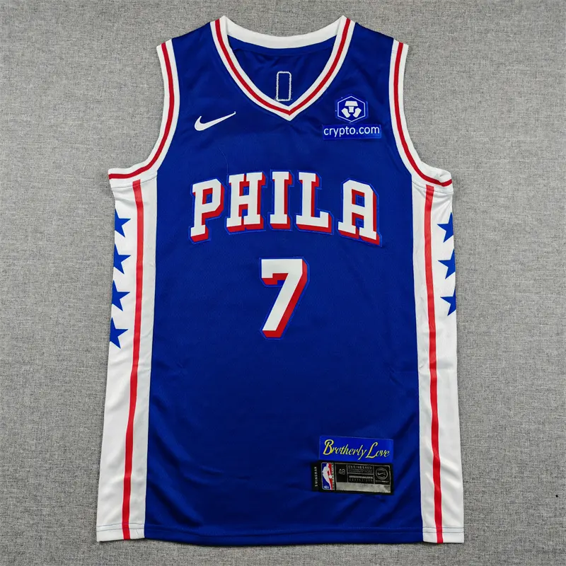 Camiseta Jaylen Brown #7 Philadelphia 76ers 2026 Azul Icon Edition