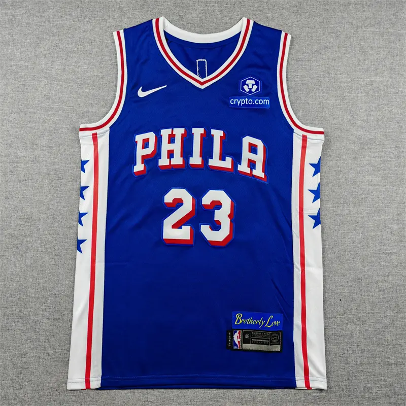 Camiseta Lebron James #23 Philadelphia 76ers 2026 Azul Icon Edition