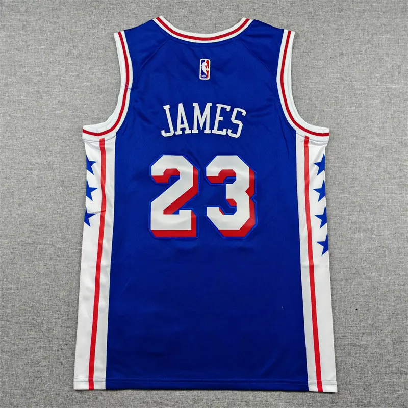 Camiseta Lebron James #23 Philadelphia 76ers 2026 Azul Icon Edition