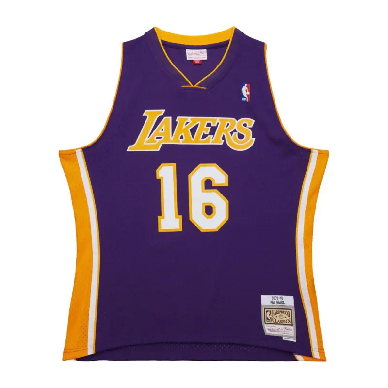Camiseta Pau Gasol #16 Los Angeles Lakers 2009/2010 Morado Retro
