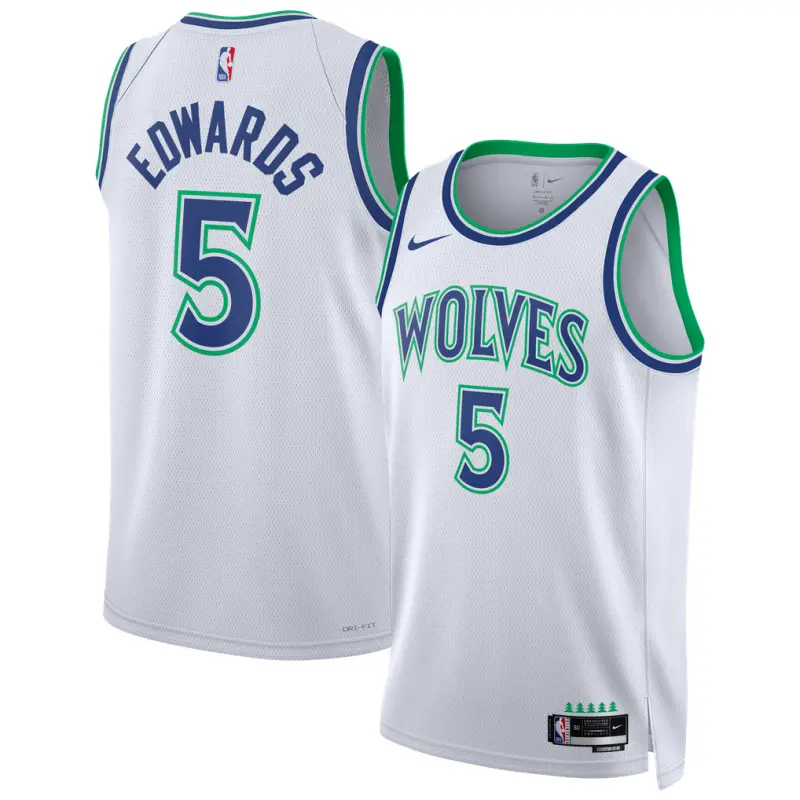 Camiseta Anthony Edwards #5 Minnesota Timberwolves 2027 Blanco