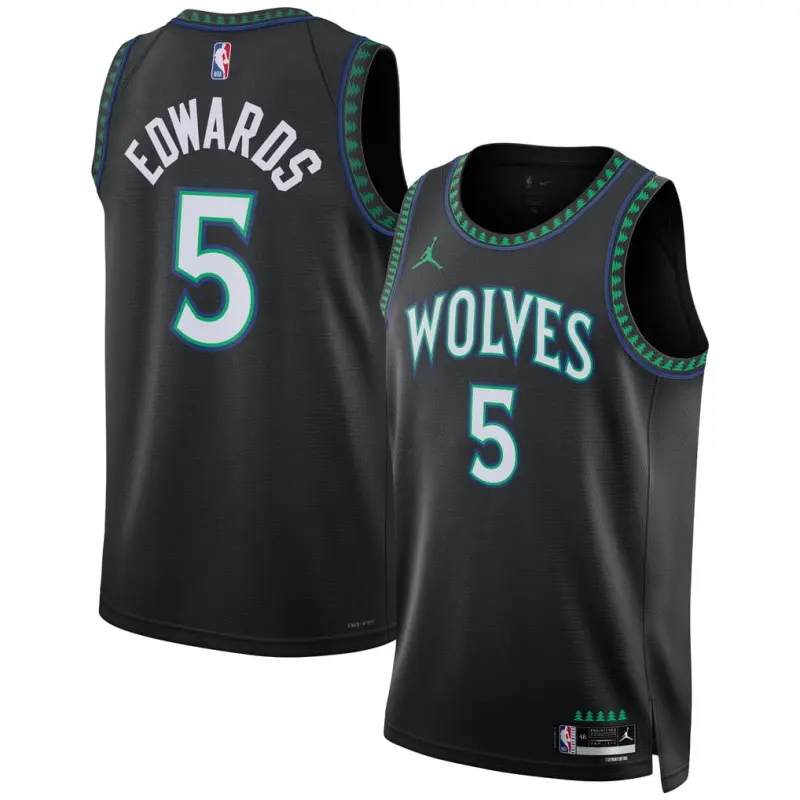 Camiseta Anthony Edwards #5 Minnesota Timberwolves 2027 Negro Statement Edition