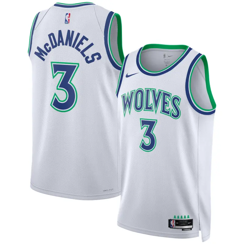 Camiseta Jaden McDaniels #3 Minnesota Timberwolves 2027 Blanco