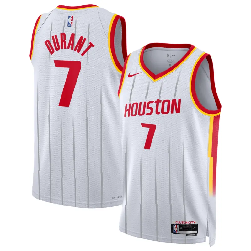 Camiseta Kevin Durant #7 Houston Rockets 2027 Blanco
