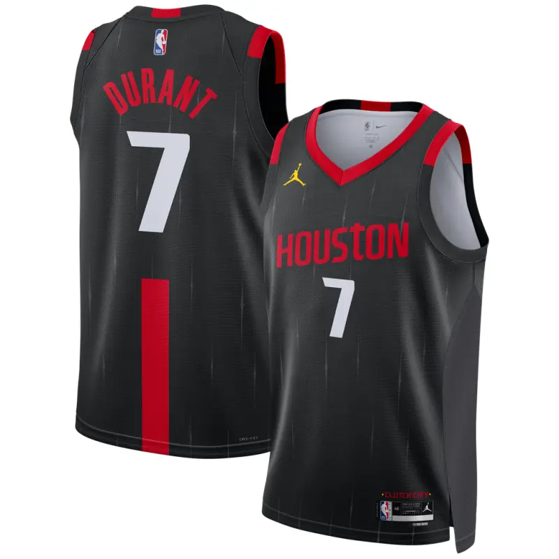 Camiseta Kevin Durant #7 Houston Rockets 2027 Negro Statement Edition