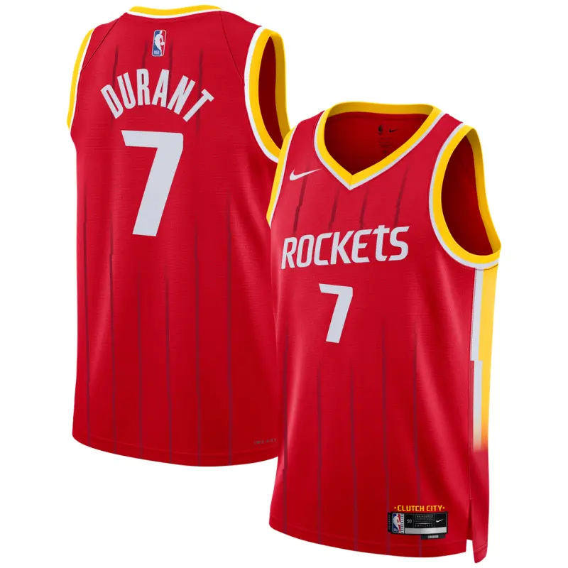 Camiseta Kevin Durant #7 Houston Rockets 2027 Rojo
