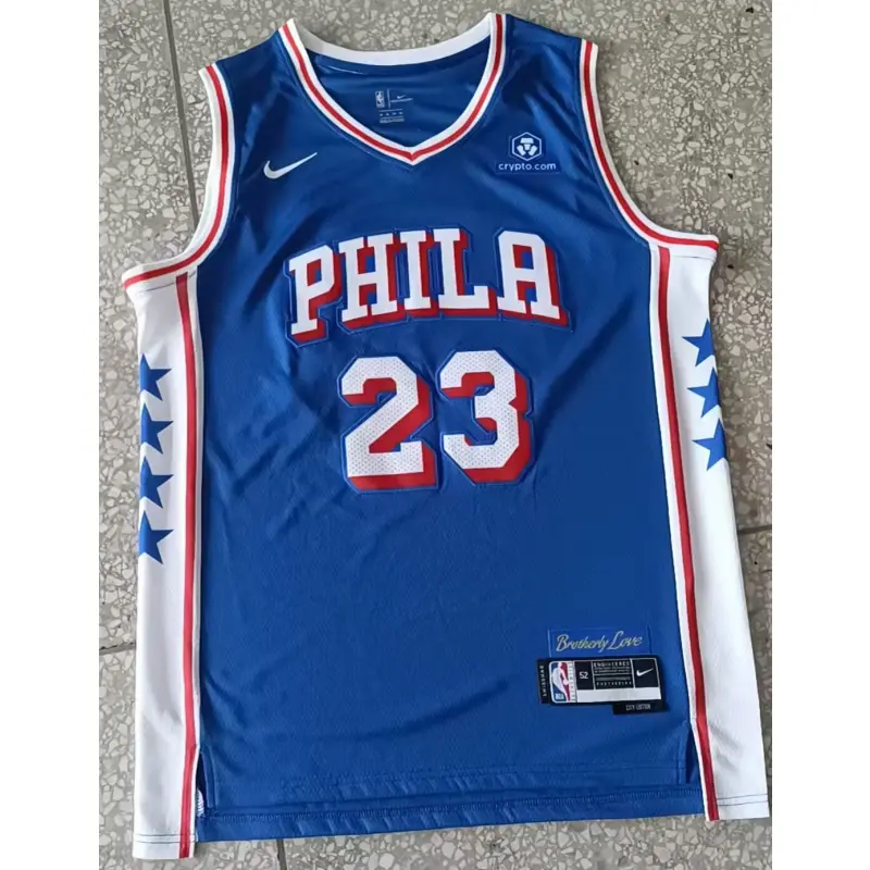 Camiseta Lebron James #23 Philadelphia 76ers 2026 Azul Icon Edition Niño
