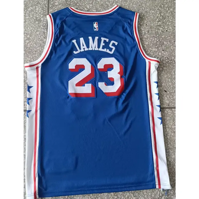 Camiseta Lebron James #23 Philadelphia 76ers 2026 Azul Icon Edition Niño