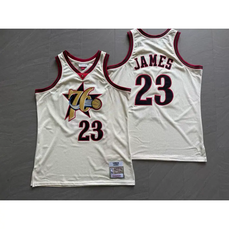Camiseta Lebron James #23 Philadelphia 76ers Blanco Classic Edition Mitchell & Ness