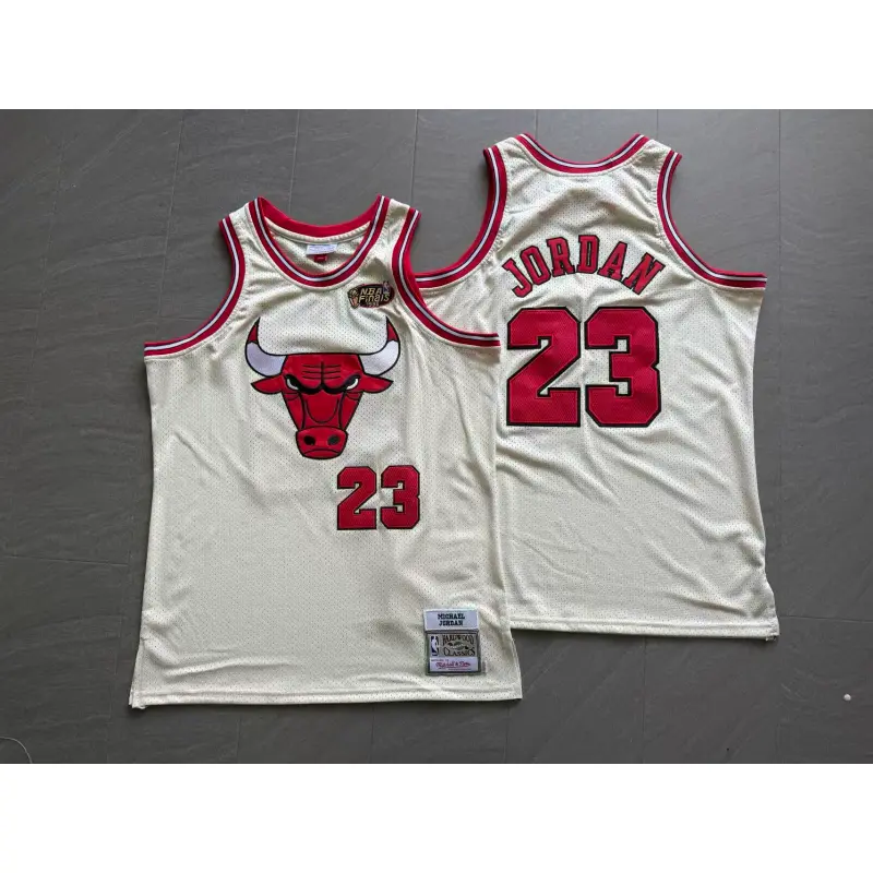 Camiseta Michael Jordan #23 Chicago Bulls Blanco Classic Edition Mitchell & Ness
