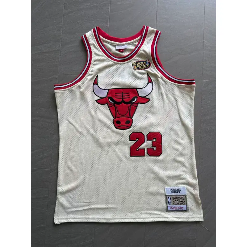 Camiseta Michael Jordan #23 Chicago Bulls Blanco Classic Edition Mitchell & Ness