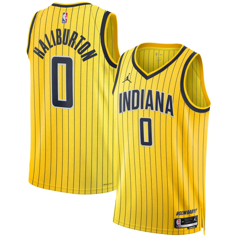 Camiseta Tyrese Haliburton #0 Indiana Pacers 2027 Amarillo Statement Edition