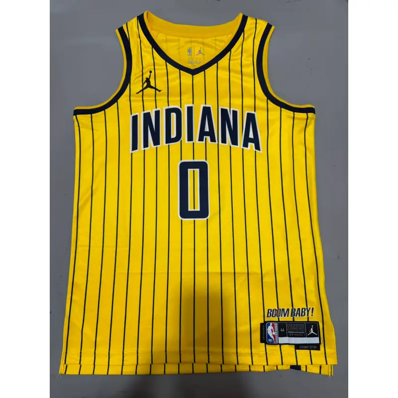 Camiseta Tyrese Haliburton #0 Indiana Pacers 2027 Amarillo Statement Edition