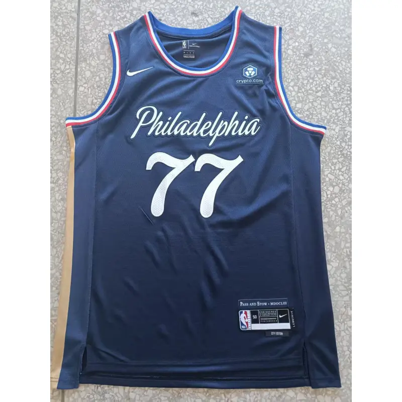 Camiseta VJ-Edgecombe #77 Philadelphia 76ers 2026 Azul City Edition
